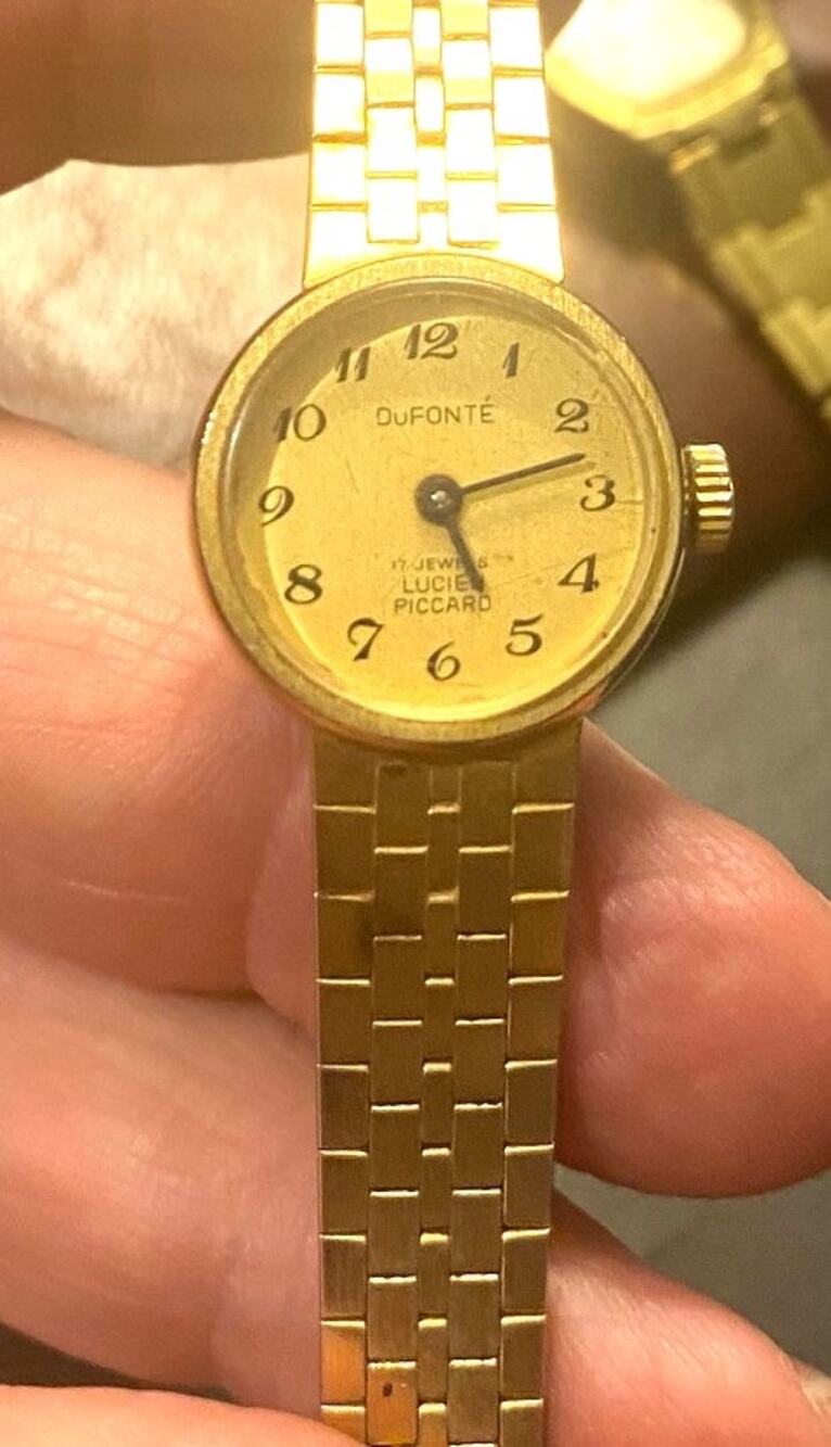 VTG Women's DuFonte Lucien Picarrd Watch, Manual 17 Jewels, Adjustable Band